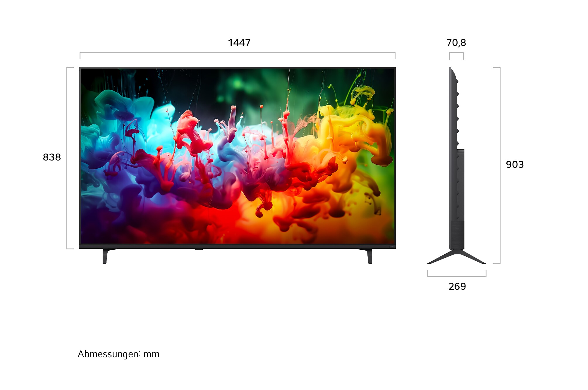 LG 65QNED71B6B TV (Flat, 65 " / 164 cm, UHD 4K, Smart TV, webOS)