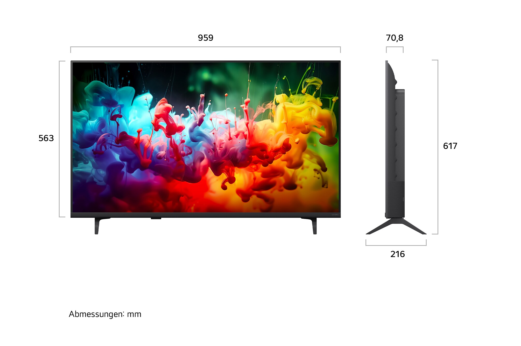 LG 43QNED71B6B TV (Flat, 43 " / 108 cm, UHD 4K, Smart TV, webOS)