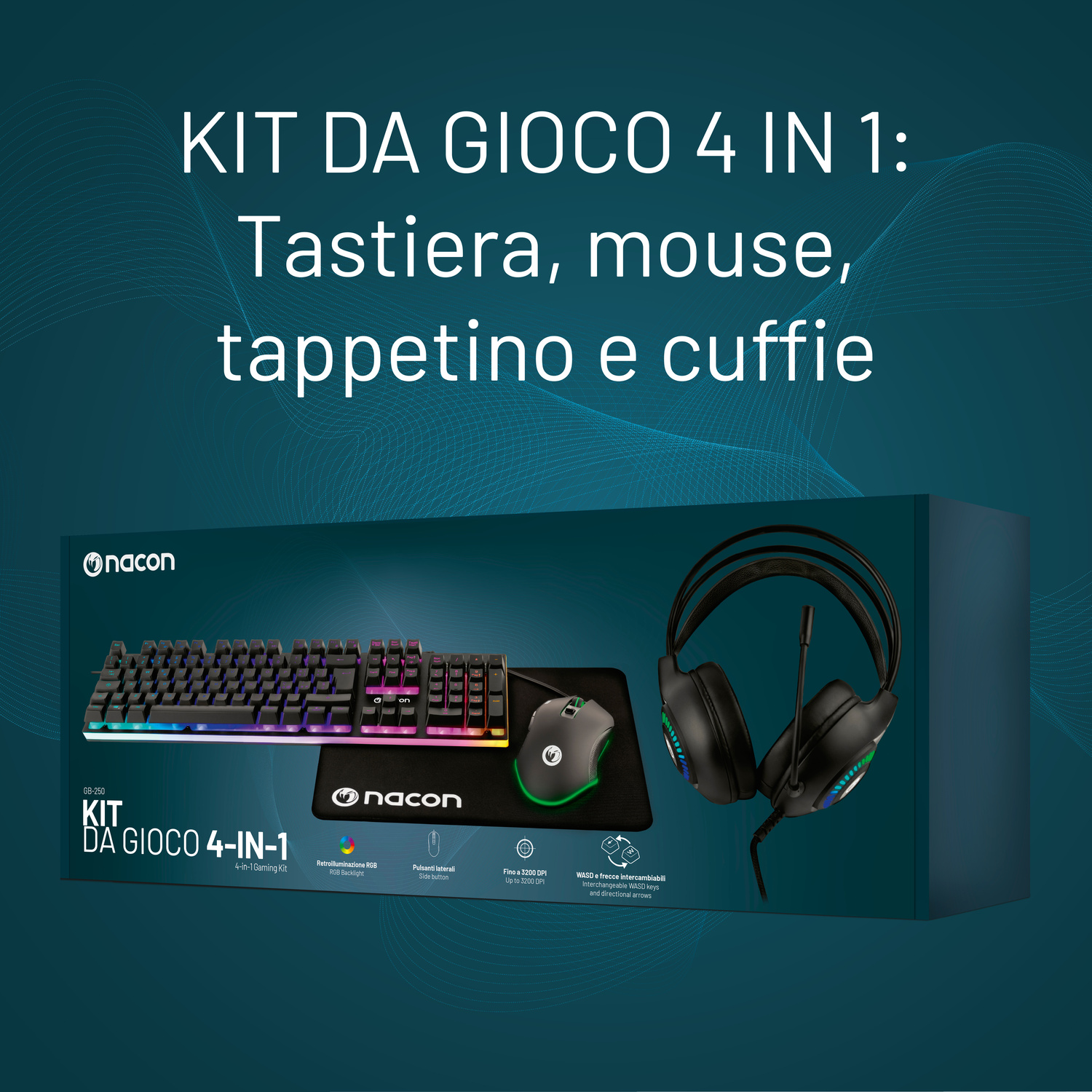 NACON KIT GAMING 4 IN 1
