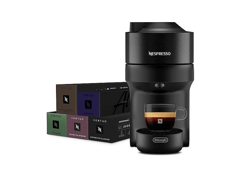 MACCHINA CAFFÈ CAPSULE DE'LONGHI ENV90.B + 50 CAPS, Compatibile con Capsule Nespresso, Potenza 1260 W, Serbatoio acqua 0,56 l, Nero