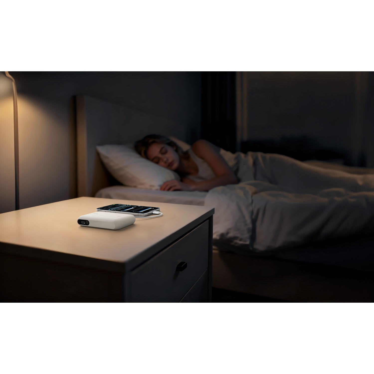 BELKIN BoostCharge 10.000 mAh – 45W PD – Met Display & Geïntegreerde Kabel (USB-A + USB-C) Powerbank Beige