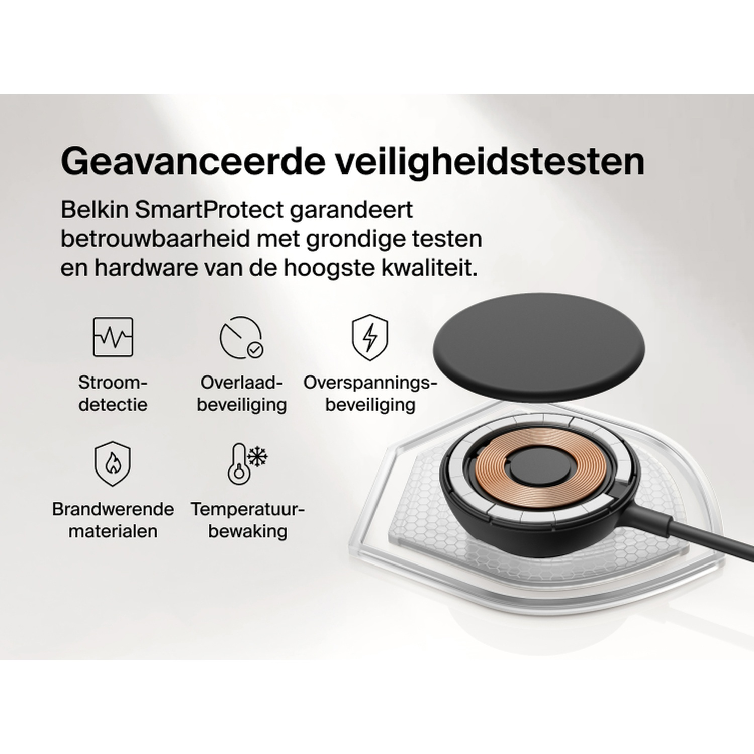 BELKIN BoostCharge Draadloze Oplader Qi2 25W Pad - Zwart