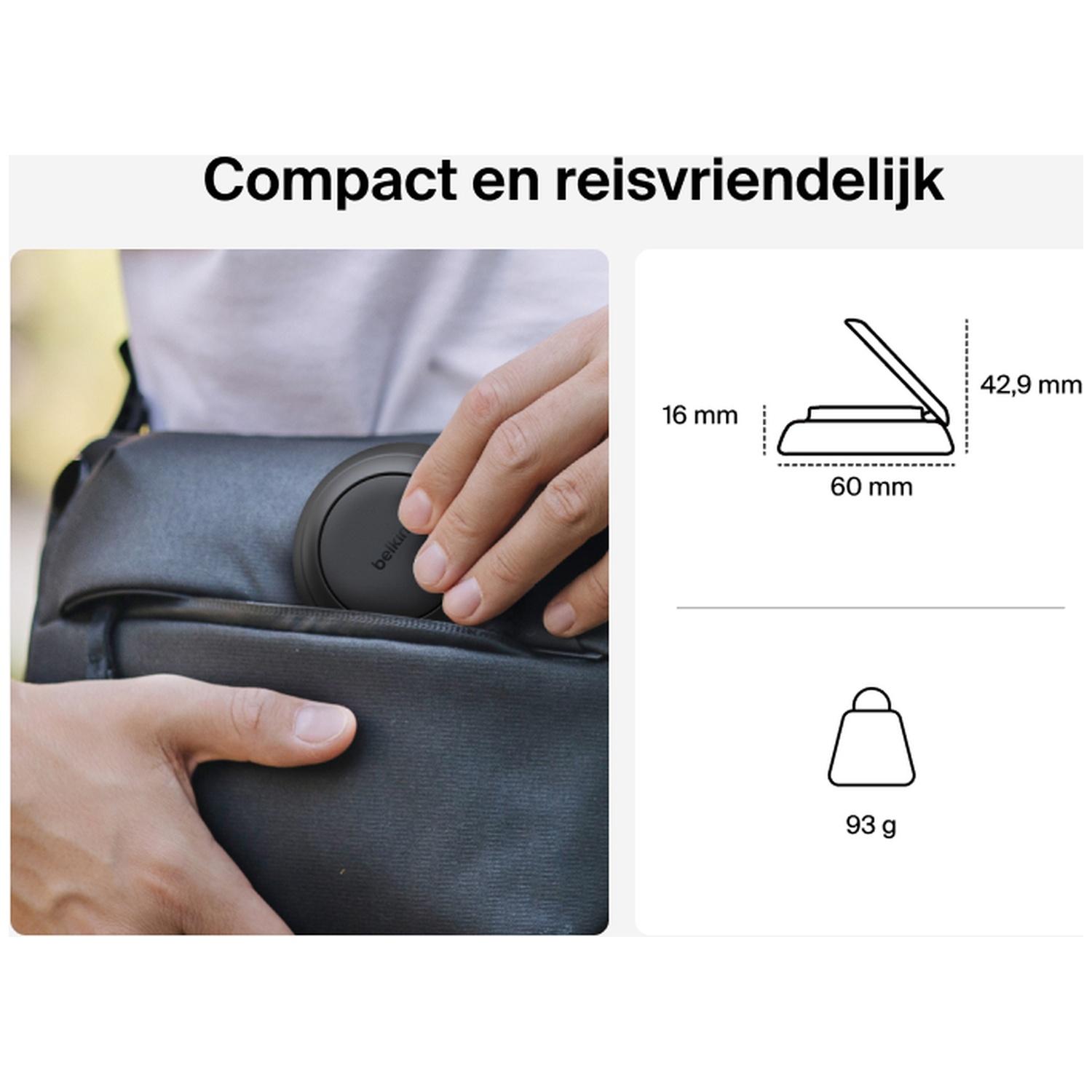 BELKIN BoostCharge Draadloze Oplader Qi2 25W Pad - Zwart