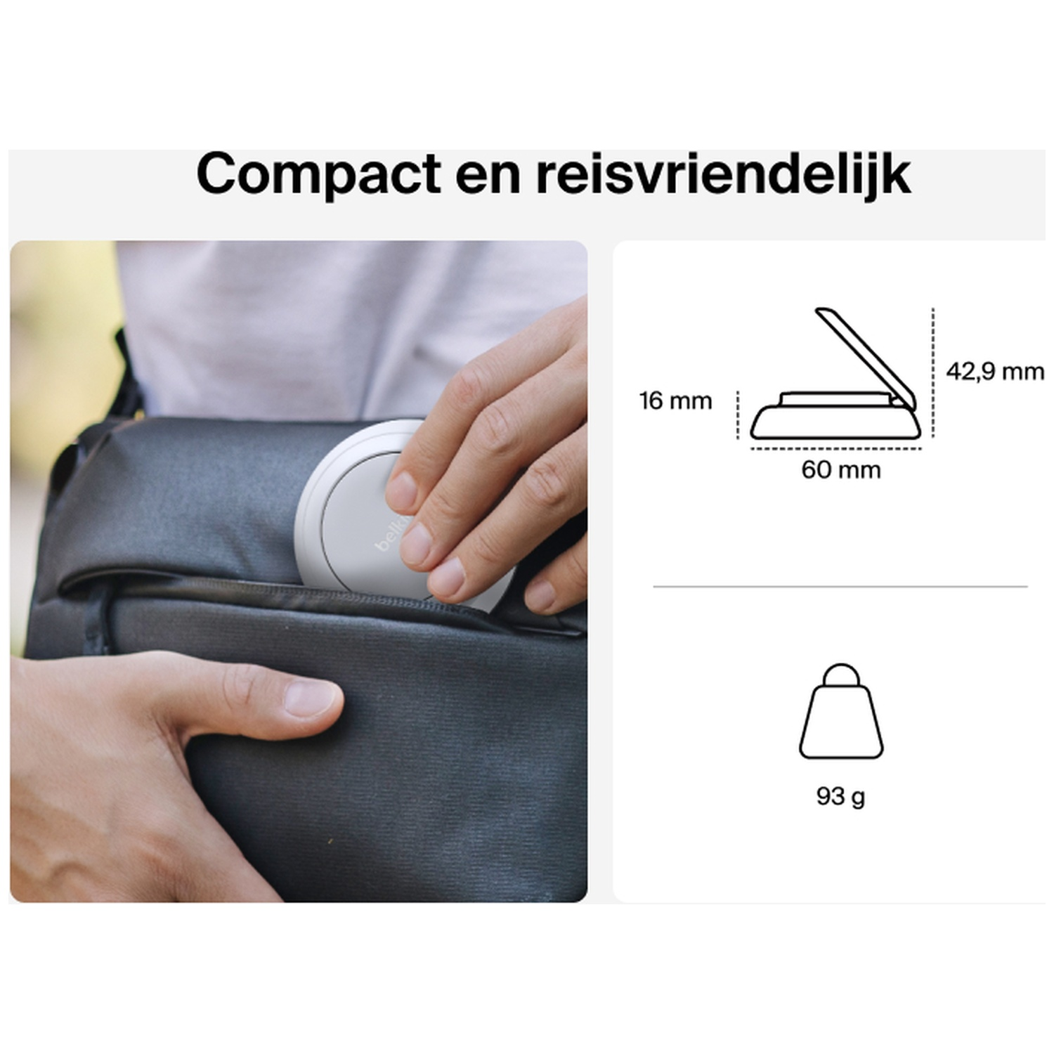 BELKIN BoostCharge Draadloze Oplader Qi2 25W Pad - Wit