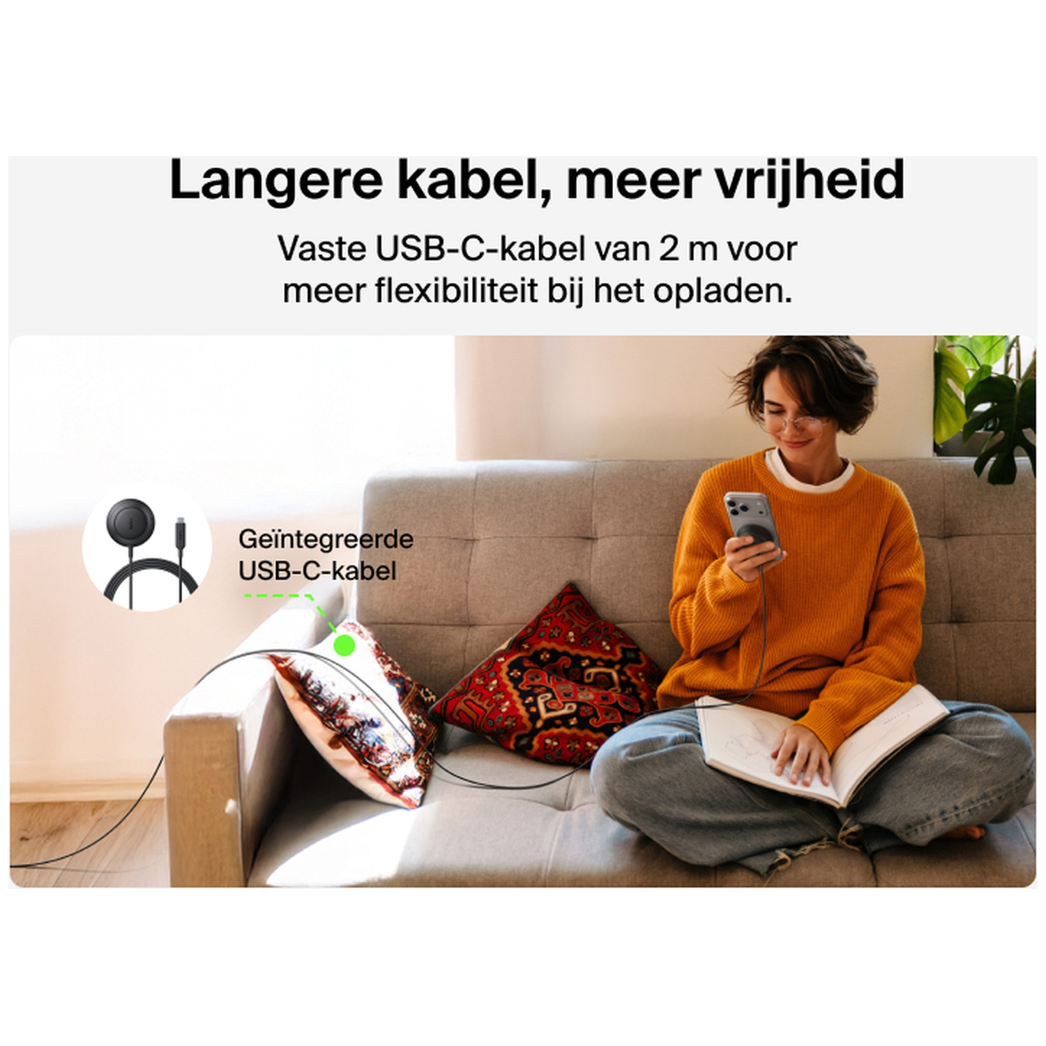BELKIN BoostCharge Draadloze Oplader Qi2 25W met Standaard - Zwart