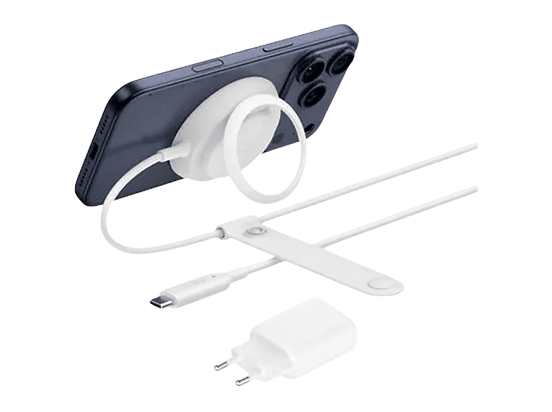 Chargeur Sans Fil Belkin BoostCharge Qi2 25W Avec Support Blanc