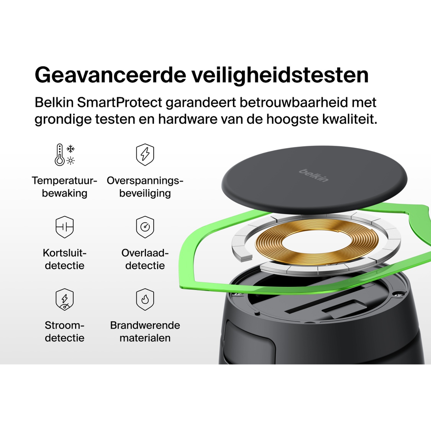 BELKIN BoostCharge Pro 2-in-1 Draadloze Oplader Qi2 25W - Grijs
