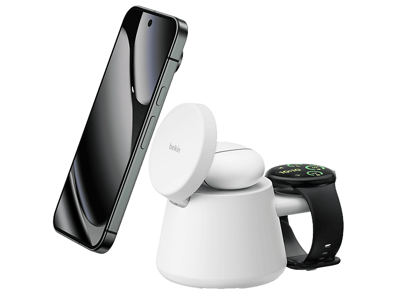 Station de charge sans fil Belkin BoostCharge Pro Qi2 25W Blanc