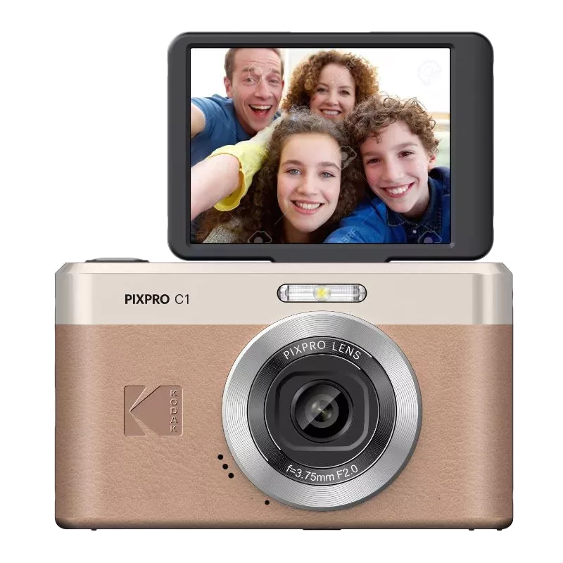 KODAK C1 kompakt digitális fényképezőgép, kihajtható kijelző, bézs