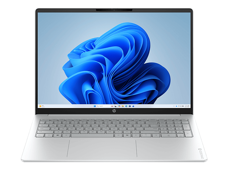 HP OmniBook 3 16-bu0500nzx, Notebook, mit 16 Display, Intel® Core™ 5 Prozessor 120U (12 MB Cache, bis zu 5.00 GHz), GB RAM, 512 SSD, Onboard Graphics, Glacier Silver, Windows 11 Home