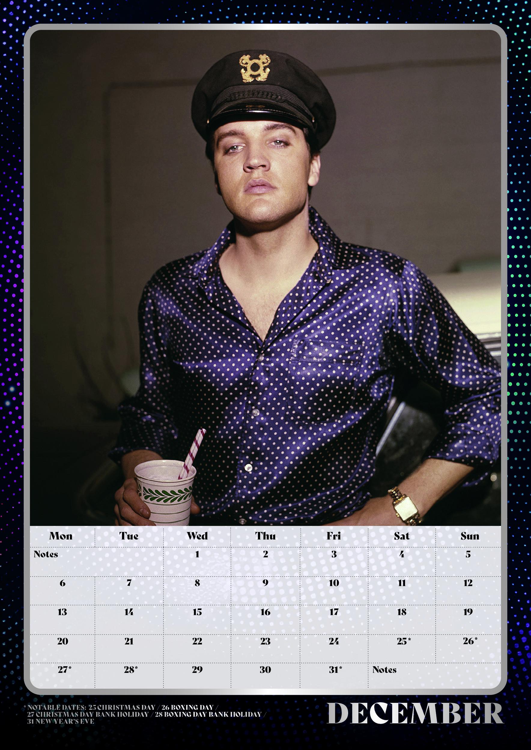 Elvis - Official 2027 Calendar - A3-as naptár