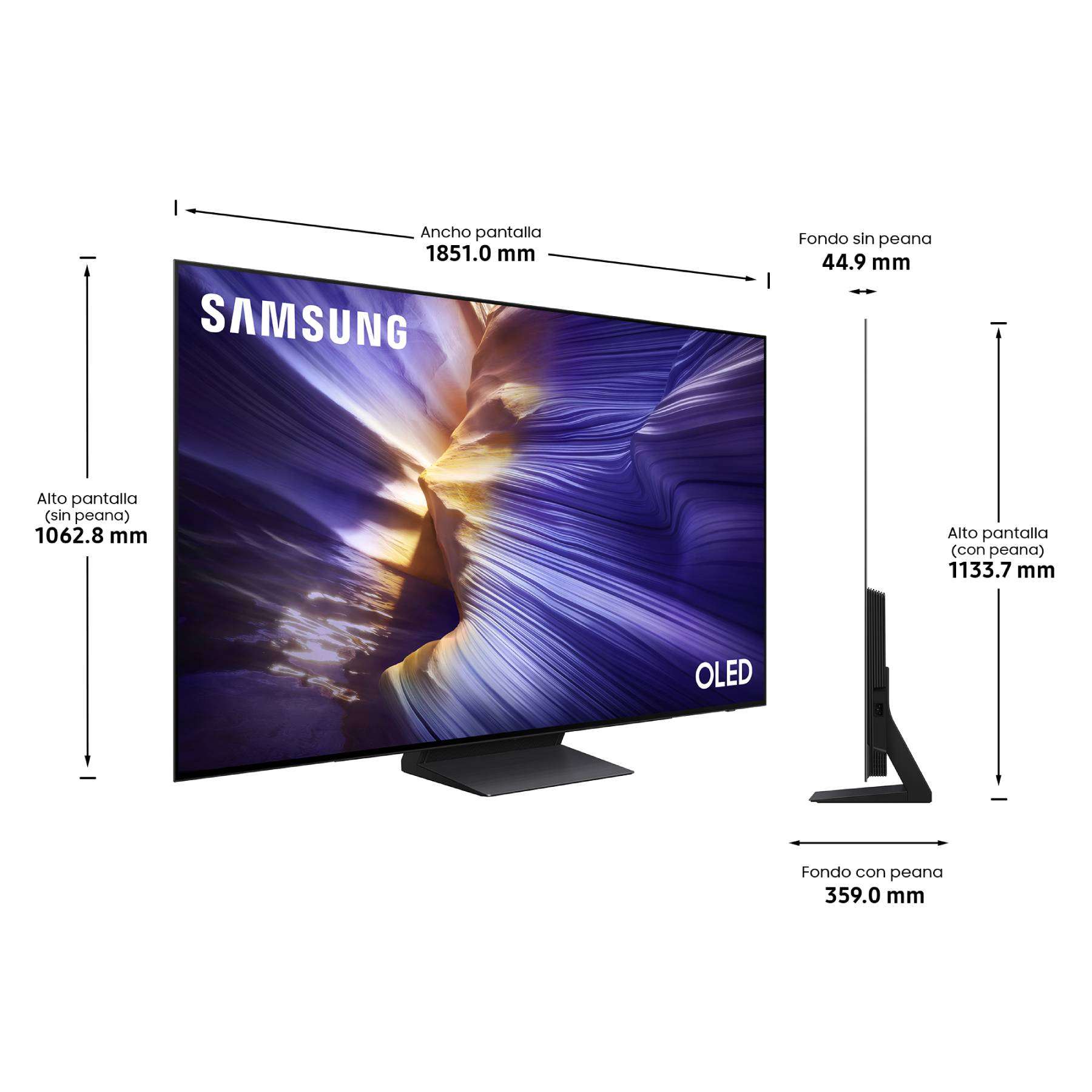 TV OLED 83" - Samsung TQ83S91FAEXXC, UHD 4K, NQ4 AI Gen3, Smart TV, Full AI, Negro