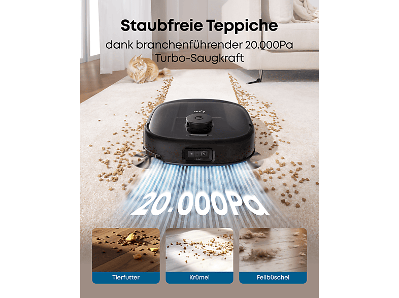 Anker Eufy Omni E28 Saug- und Wischroboter (Schwarz, Laufzeit: bis zu 134 min., mit Absaugstation) — Foto 5 von 5