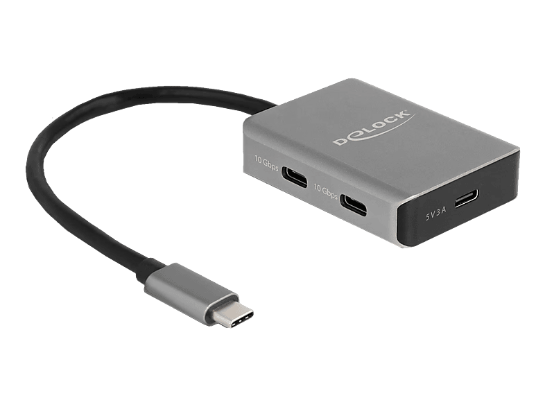 DELOCK Delock 4 Port USB‑C Hub, Grau