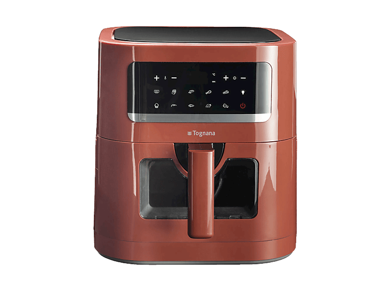 TOGNANA Friggitrice ad aria 7 L, IRIDEA, 1800 W FRIGGITRICE AD ARIA, capacità l, Max potenza W, 9 programmi, da 80 °C a 200 °C, Rosso Mela
