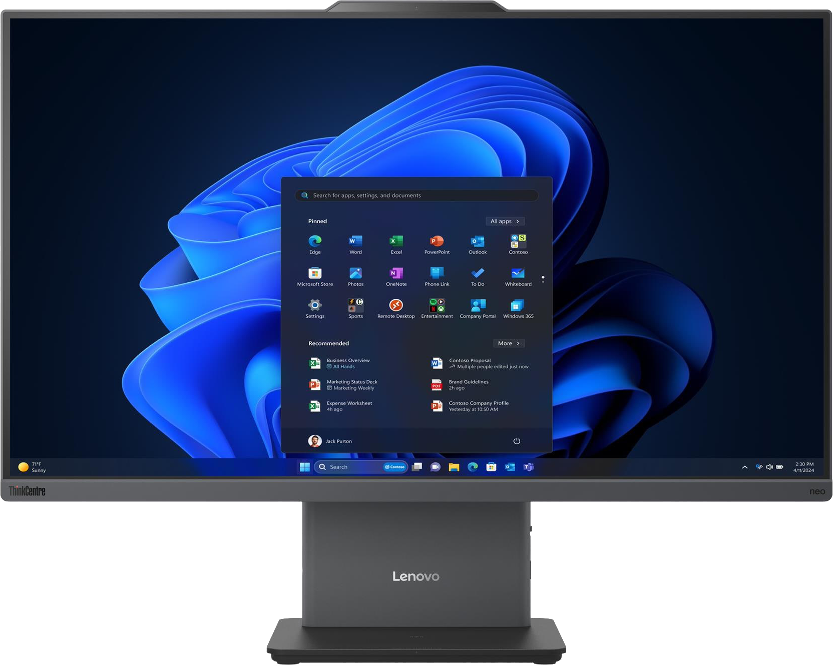 LENOVO ThinkCentre neo 50a 24 Gen 6 LNL 13QH000HHX Szürke All-in-One PC (23,8" FHD/Core Ultra 5/16GB/512 GB SSD/NoOS)