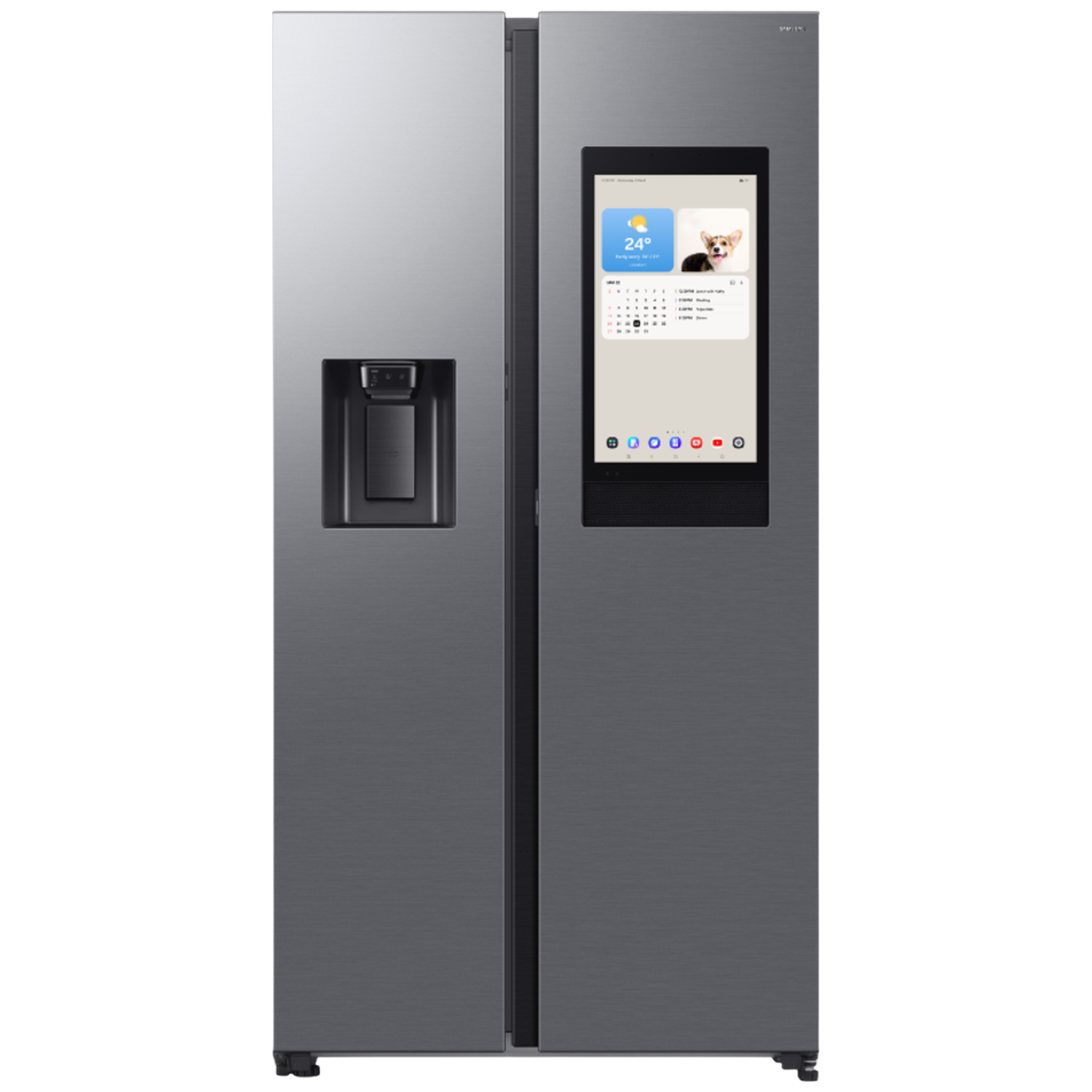 SAMSUNG  RS90F66BETEF Family Hub -  Amerikaanse koelkast - breedte 91.2 cm - hoogte 178.4 cm - inhoud 614 l - NoFrost
