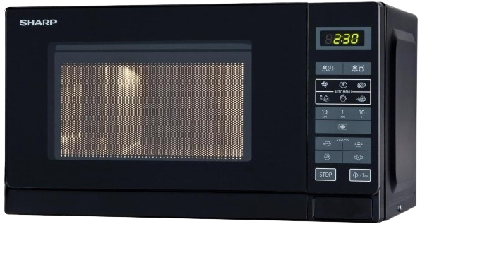 SHARP R-242BKW, Mikrowelle (800 Watt)