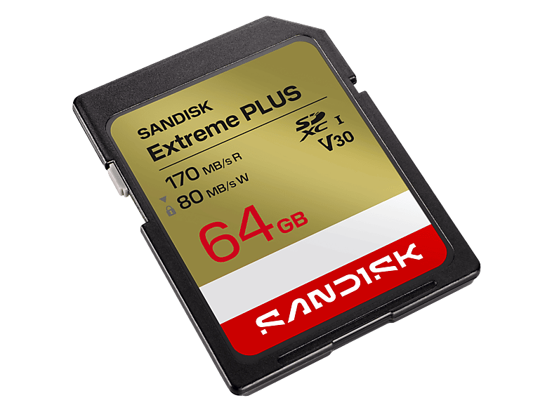 Carte mémoire SanDisk Extreme Plus 64GB SDXC UHS-I V30 U3