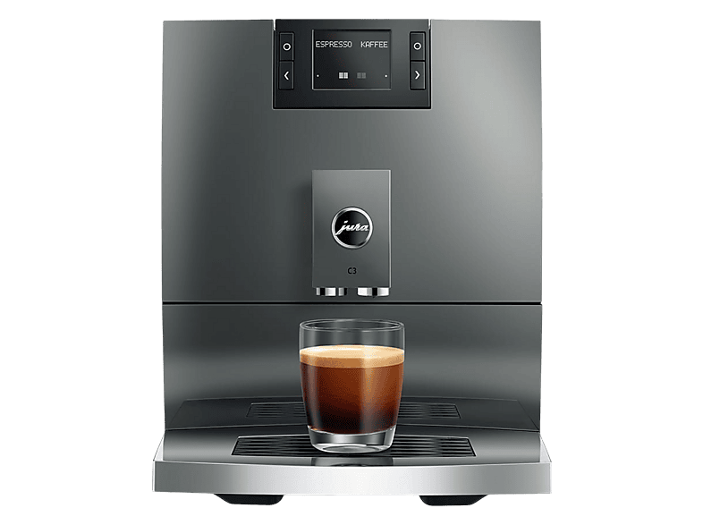 Jura 15856 C3 Kaffeevollautomat (Piano Inox, Professional Aroma Grinder (P.A.G.), 15 bar)