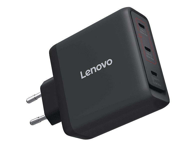 LENOVO Mulit-Port USB-C 100W GAN Ladegerät, Schwarz — Foto 2 von 2