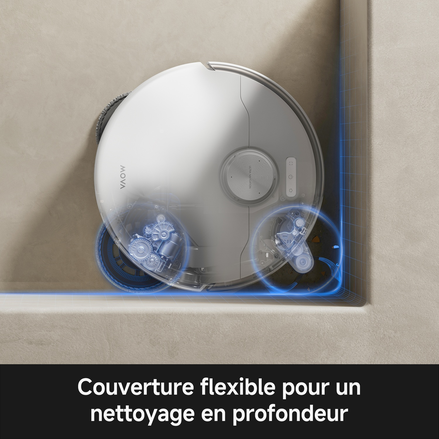 MOVA P70 Pro Ultra - Aspirateur robot - Avec Fonction serpillère - 700 W - Blanc