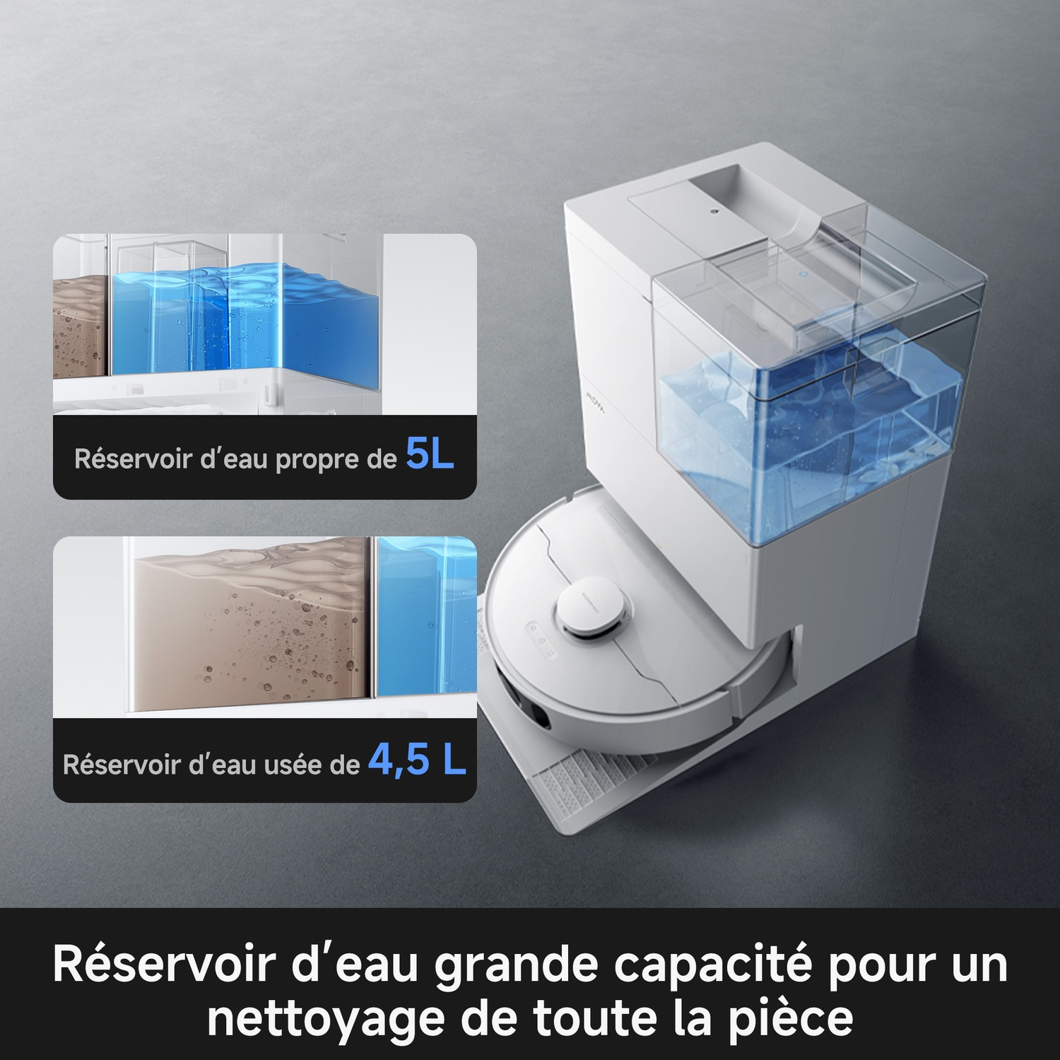 MOVA E50 Ultra - Aspirateur robot - Avec Fonction serpillère - Blanc