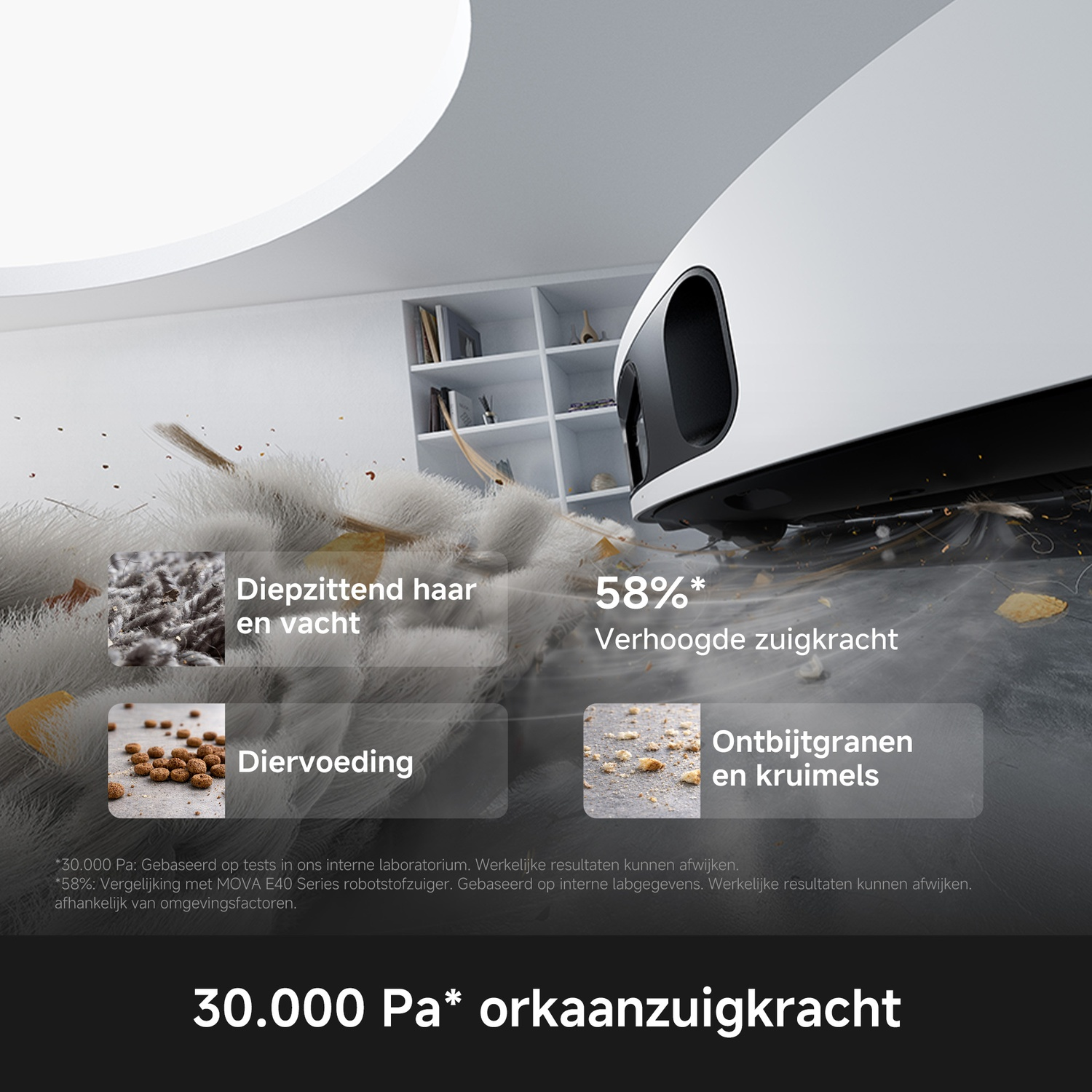 MOVA E50 Ultra - Robostofzuiger - Met Mop-functie - Wit