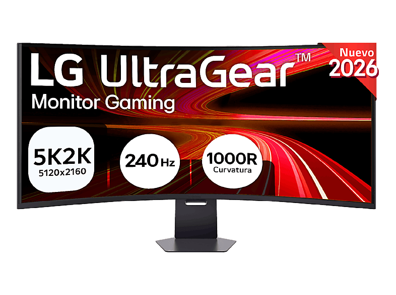 LG 52G930B-B, 52 WUHD, 240 Hz, 1 ms GtG, VA, Curvo, DisplayHDR 600, Altura ajustable, Altavoces integrados, Negro