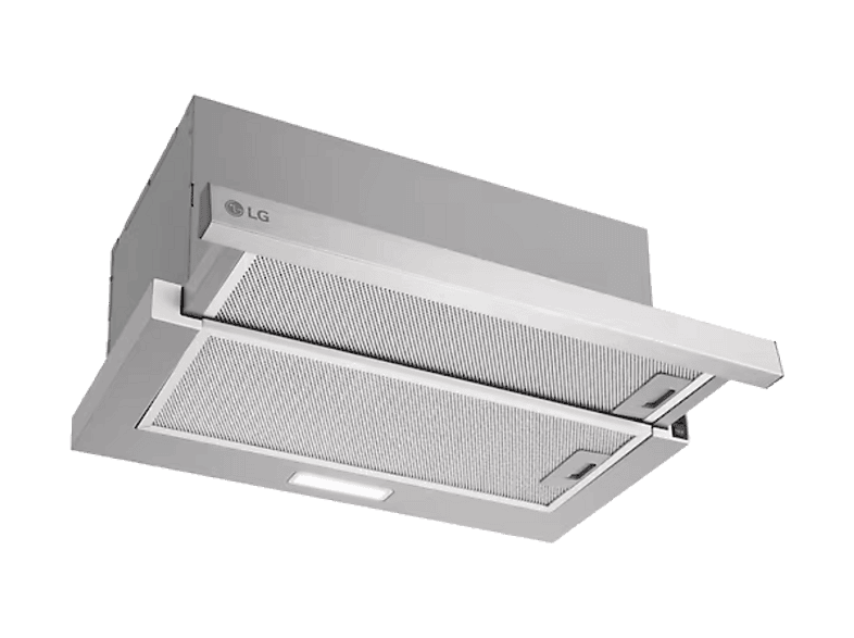 Campana convencional - LG HT3Z2413S, 2 Niveles de Extracción, 640 m³/h, 59.5 cm, Iluminación LED, Acero inoxidable