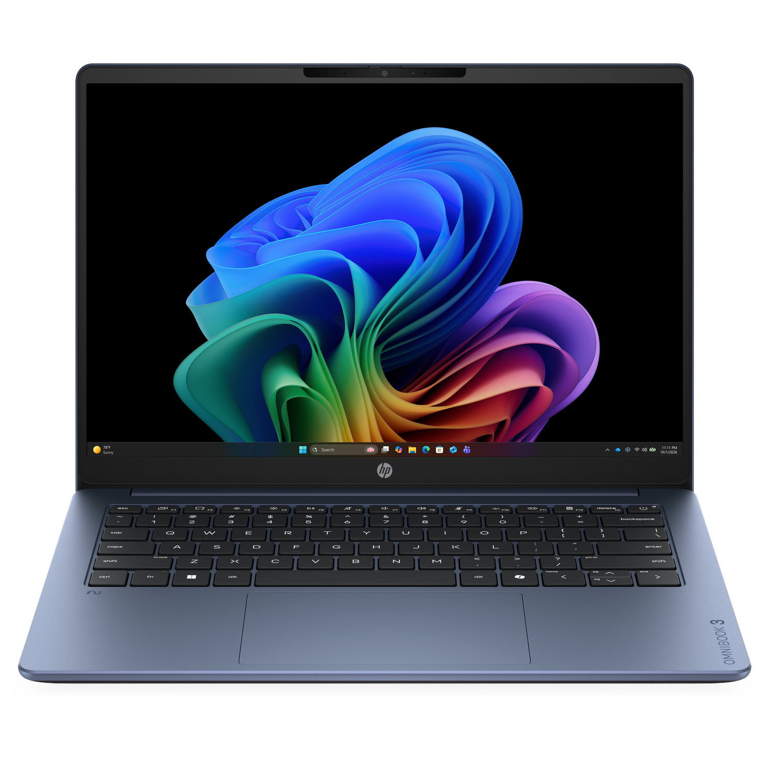 HP OmniBook 3 NG AI 14-hz0812ndx - 14 inch - 2K - Qualcomm Snapdragon X1-26-100 - 8 GB - 512 GB - Adreno™ Onboard Graphics - QWERTY