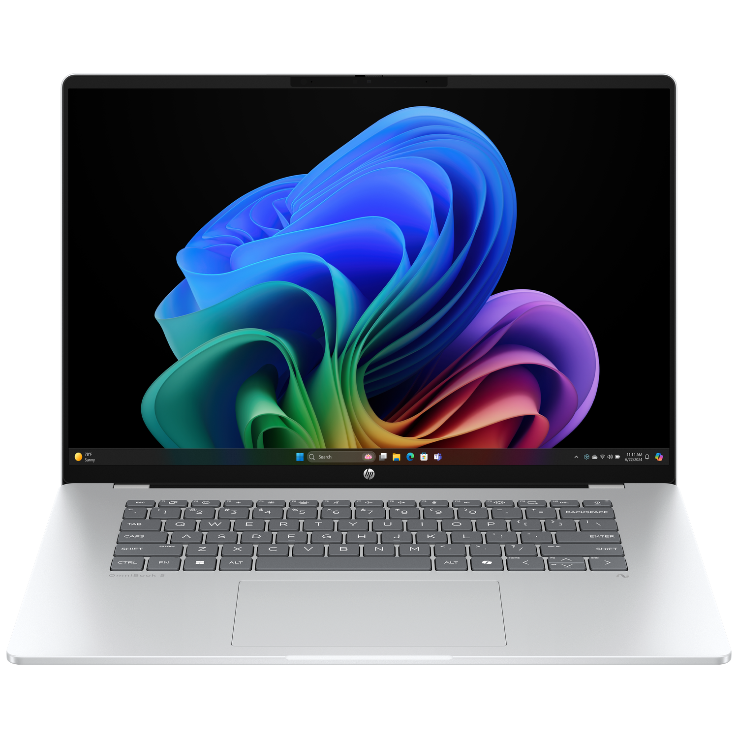 HP OmniBook 5 NG AI 16-bf1800ndx - 16 inch - 2K - Qualcomm Snapdragon X2 Plus X2P-42-100 - 16 GB - 512 GB - Adreno™ Onboard Graphics - QWERTY