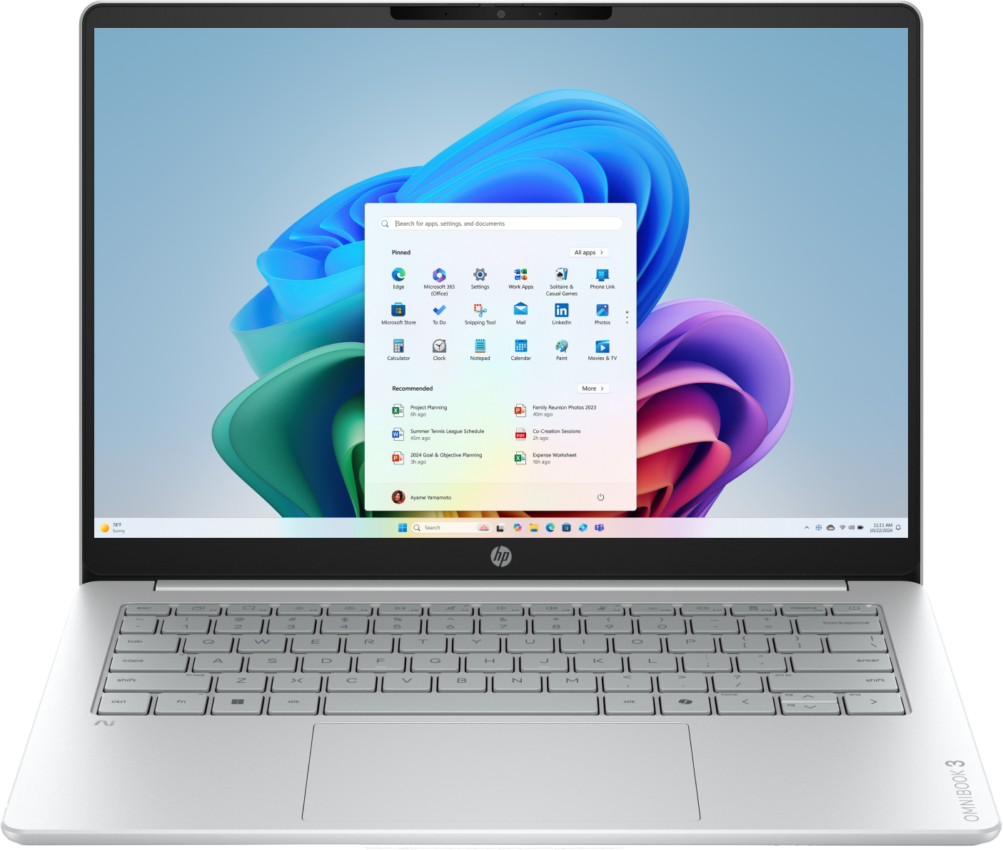 HP OmniBook 3 DG0Y5EA Ezüst Laptop (14" 2K OLED/Core Ultra 5/16GB/512 GB SSD/Win11H)