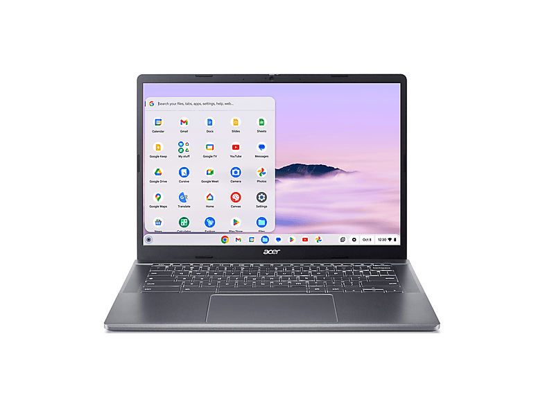 ACER Chromebook Plus 514 CB514-3H NOTEBOOK, 14 ", processore AMD Ryzen 5 7520C, Radeon™ Onboard Graphics, RAM 8 GB, 256 GB SSD, Grey, Google Chrome OS
