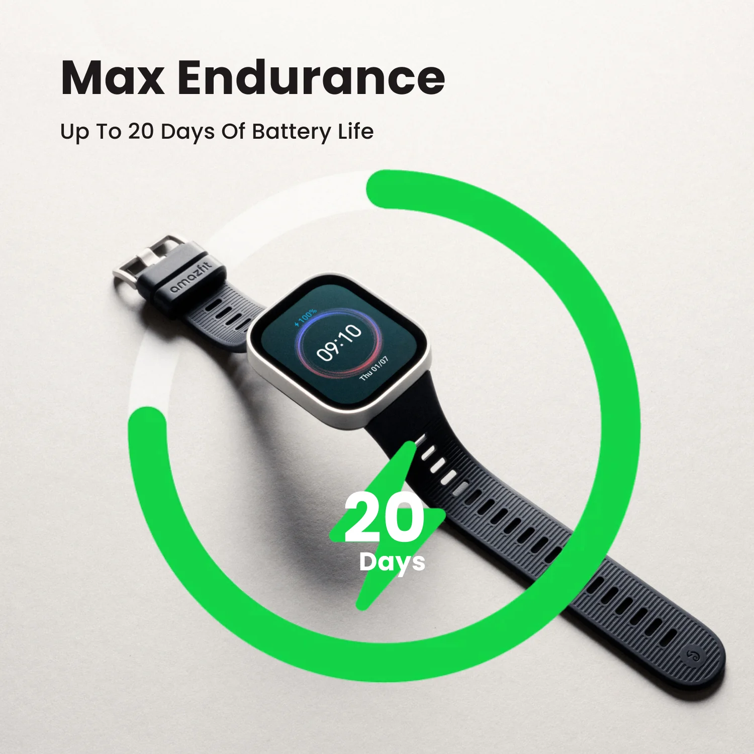 AMAZFIT Bip Max Smartwatch Kunststoff, Aluminiumlegierung Silikon, -, Dark Blue