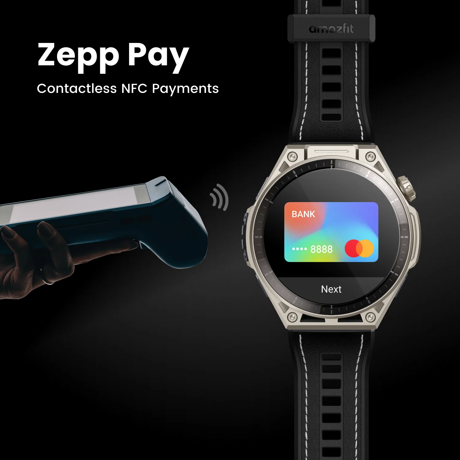 AMAZFIT Balance Ultra Smartwatch Titan Grad 5, Kunststoff Schwarz: Kunstleder & Silikon, Schwarz & Terra: Silikon, 140 - 210 mm, Titan