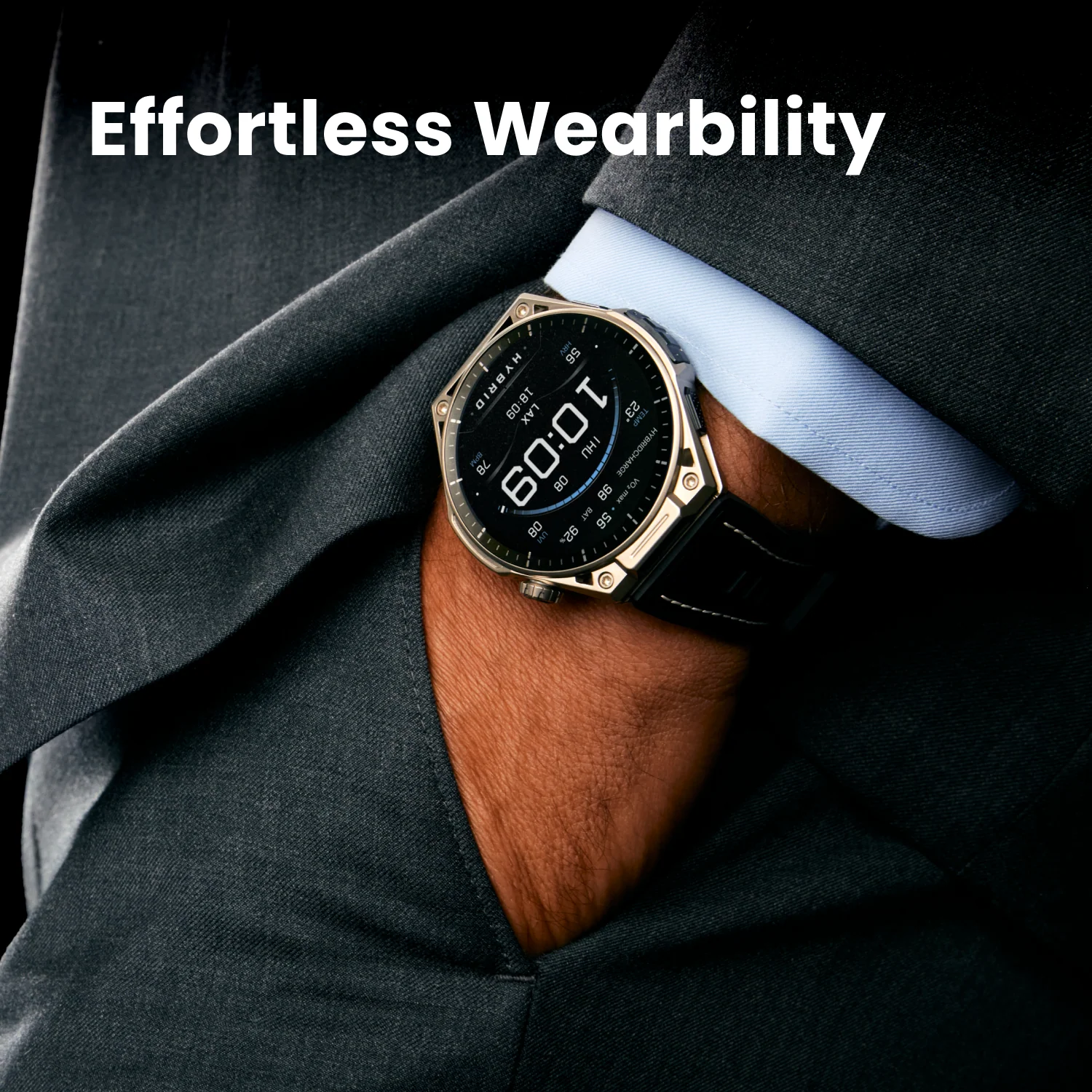 AMAZFIT Balance Ultra Smartwatch Titan Grad 5, Kunststoff Schwarz: Kunstleder & Silikon, Schwarz & Terra: Silikon, 140 - 210 mm, Titan