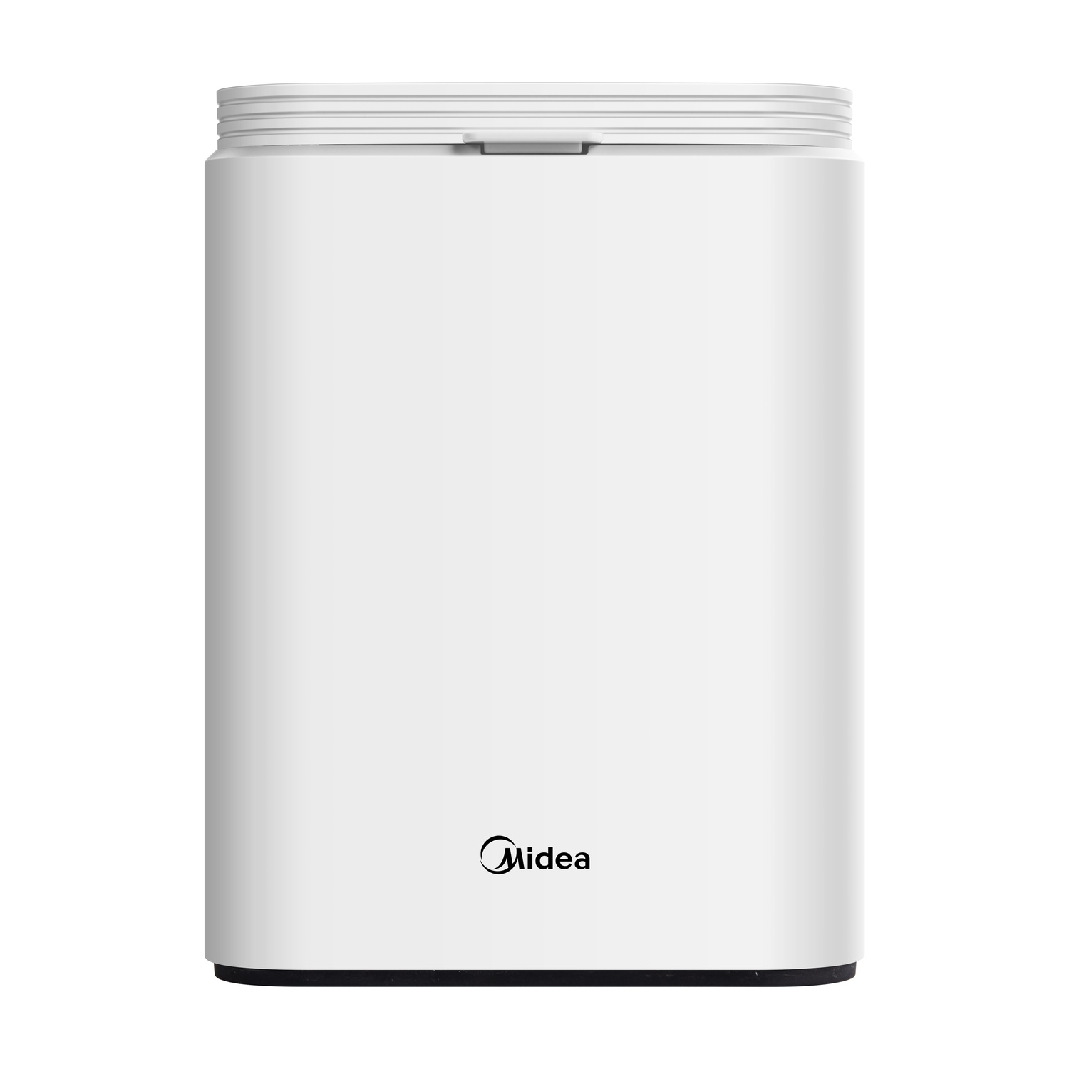 Un cestino per rifiuti Midea bianco con corpo dritto e angoli arrotondati su sfondo bianco.