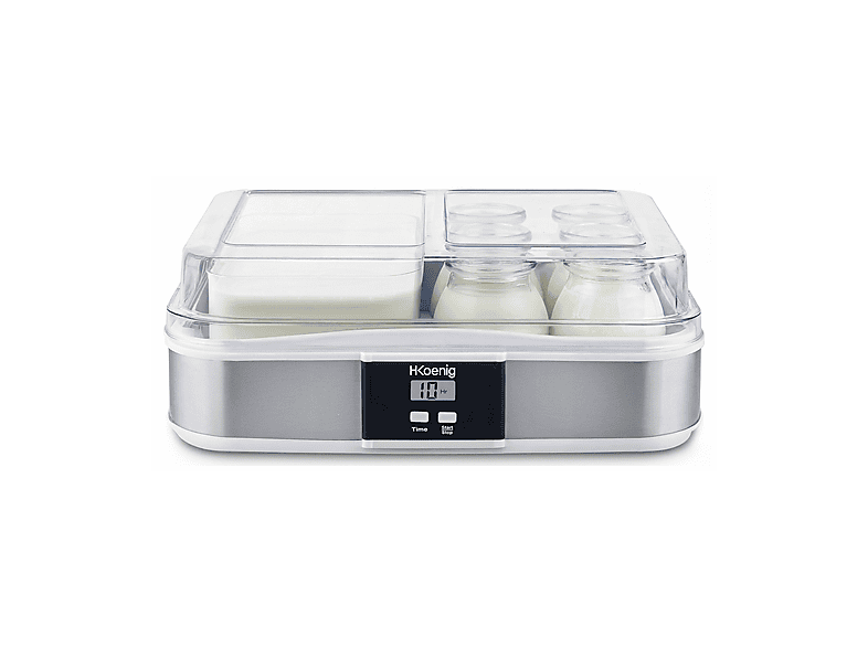 Yogurtiera H.KOENIG ELY120, Potenza 5 W, Contenitore da 2,4 l, 12 vasetti in dotazione