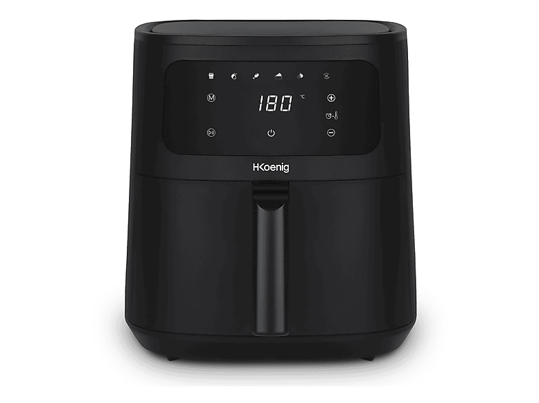 H.KOENIG FRY880 FRIGGITRICE AD ARIA, Max potenza 1700 W, 6 programmi, da 80 °C a 200 °C, Nero