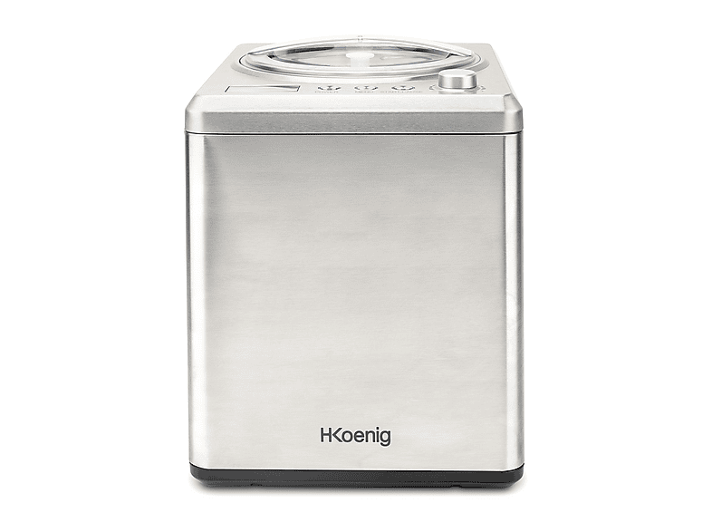 GELATIERA H.KOENIG HF340, Potenza massima 180 W, Recipiente da 2 l, 1 velocità, Coperchio trasparente, Grigio