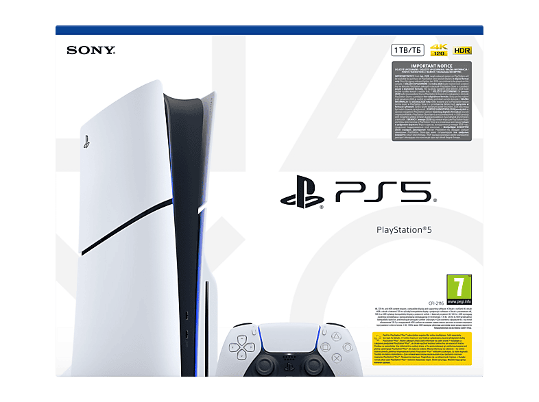 Konsola SONY PLAYSTATION 5 Slim 1TB E Chassis Biało-czarny