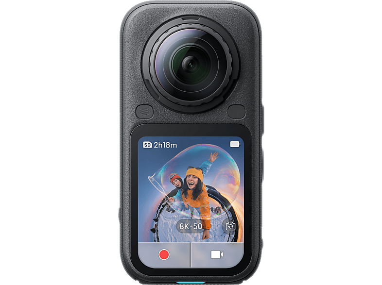 Insta 360 X6 Actioncam, WLAN, OLED-Touchscreen, 8K mit 50 fps, Dolby Vision, Dual Audio, InstaFrame 2.0, Schwarz