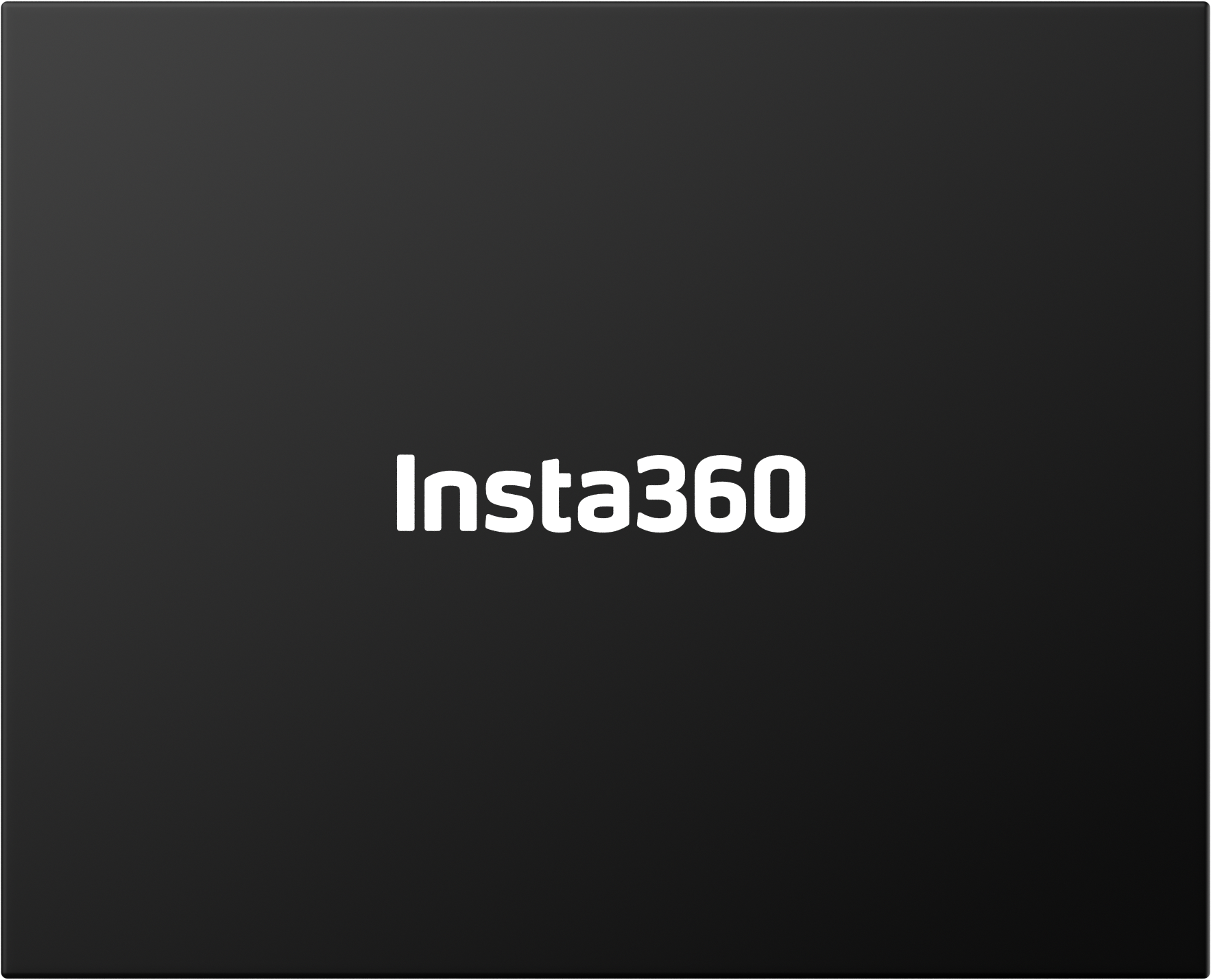 Das weiße Insta360-Logo zentriert auf dunklem Farbverlauf.