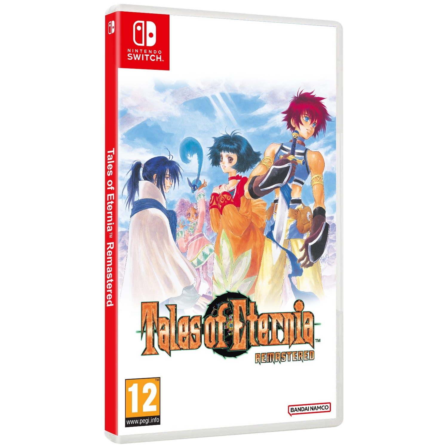 Nintendo Switch hoesje voor Tales of Eternia Remastered met anime personages en logo.