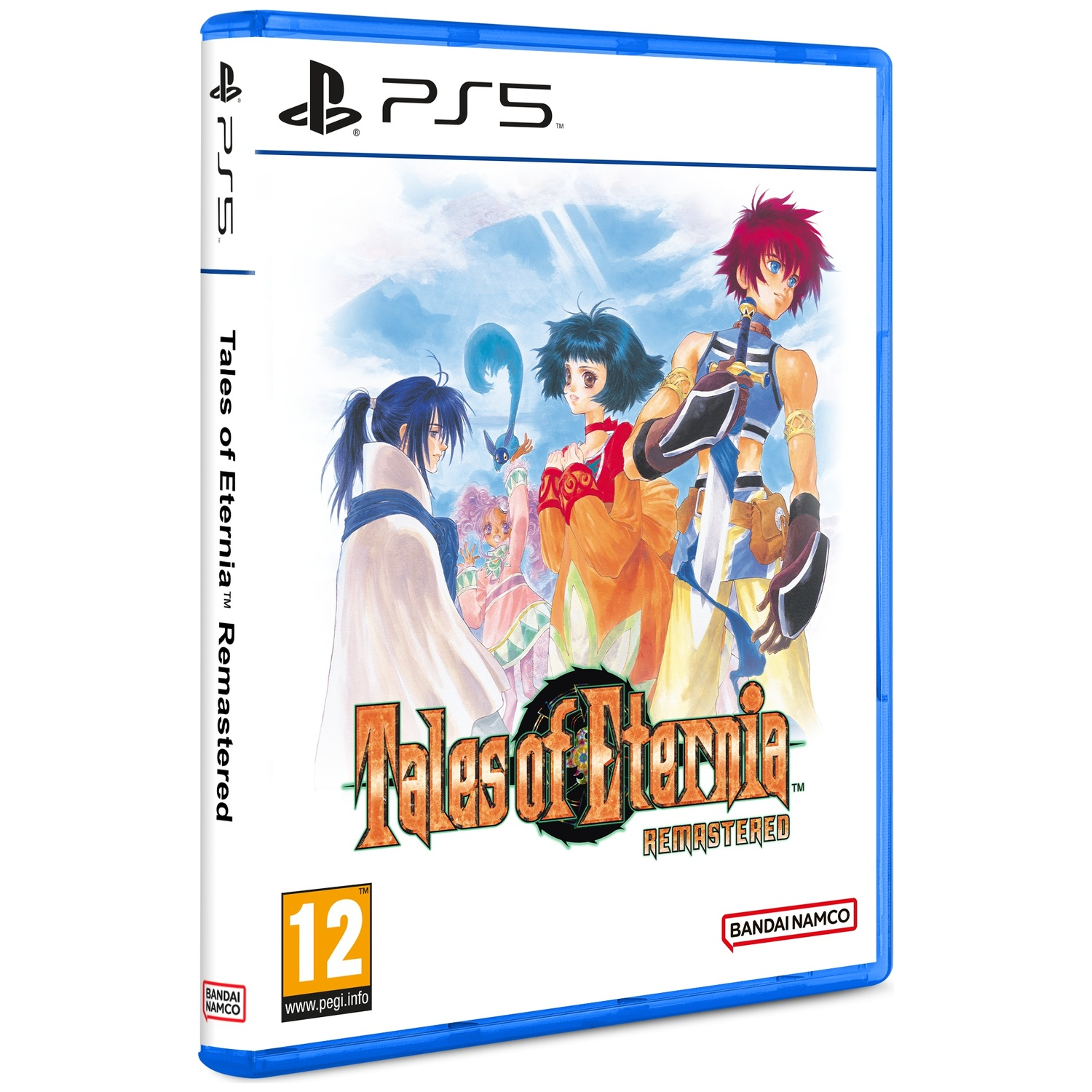 PS5 gamehoesje Tales of Eternia Remastered met vier anime-personages.
