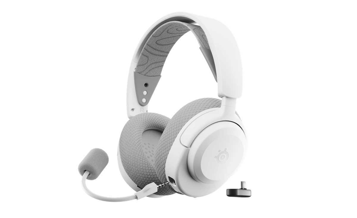 STEELSERIES Arctis Nova 3 PC vezeték nélküli fejhallgató mikrofonnal, 2,4GHz vagy Bluetooth, fehér (61776)