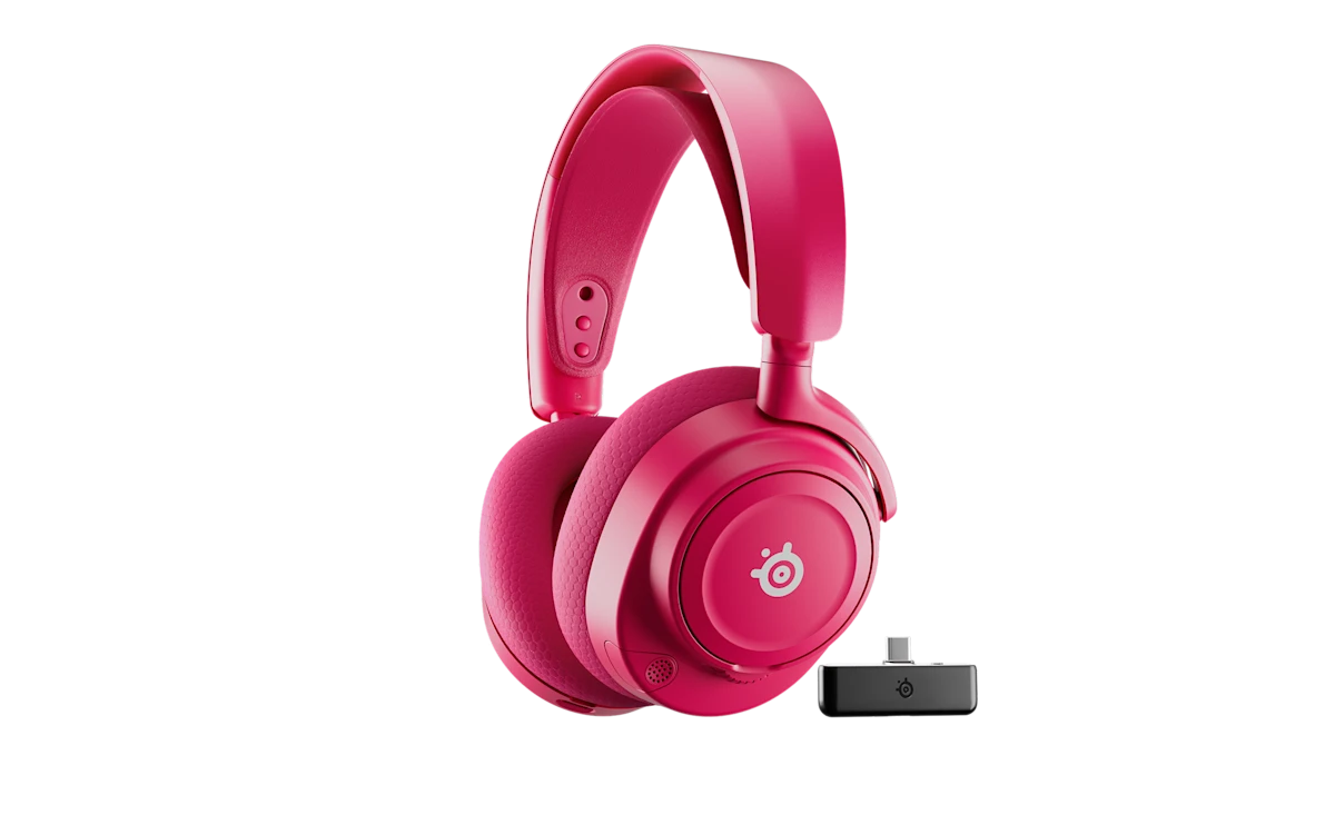 STEELSERIES Arctis Nova 7X Gen 2 vezeték nélküli fejhallgató mikrofonnal, 2,4GHz + Bluetooth, magenta (61760)