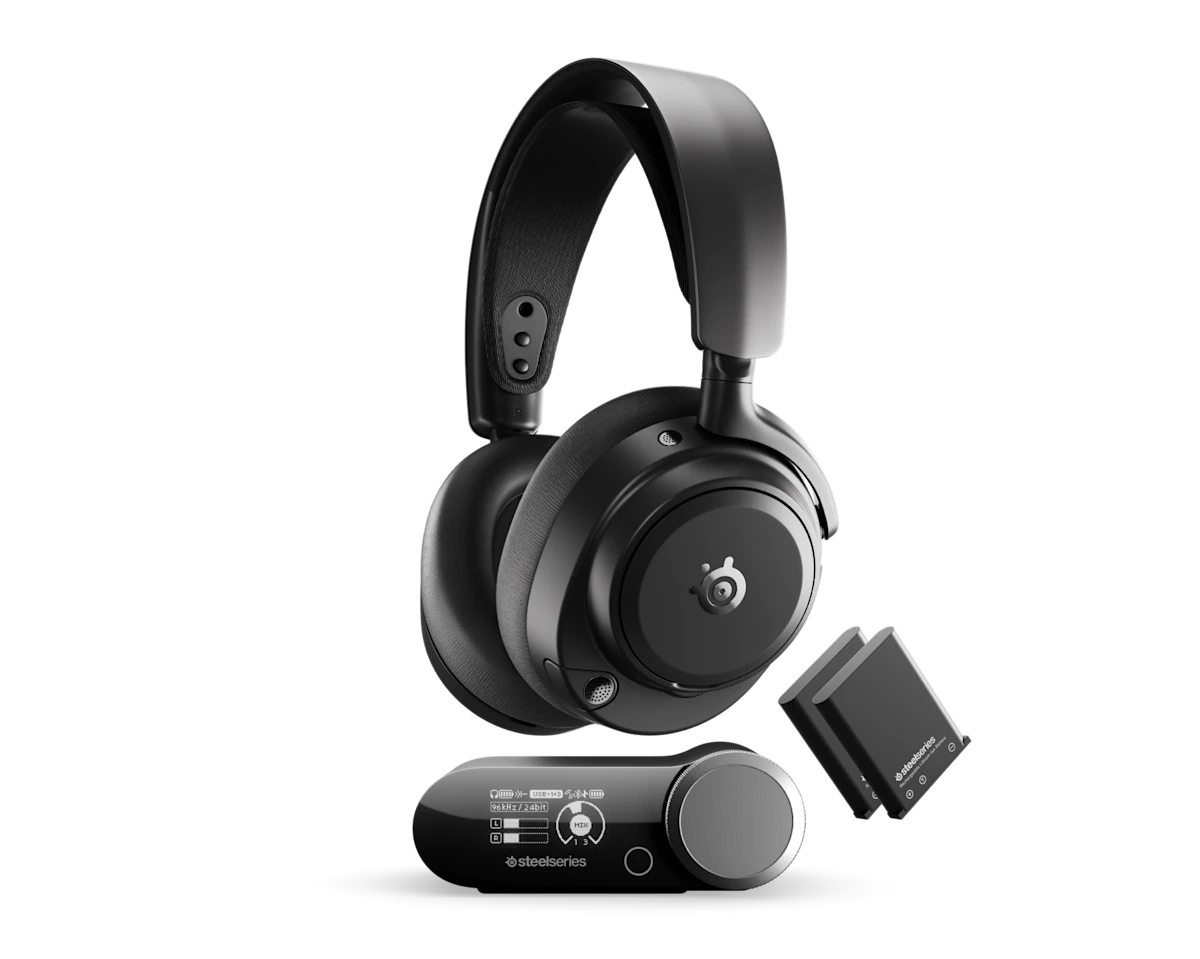 STEELSERIES Arctis Nova Pro Omni vezeték nélküli fejhallgató mikrofonnal, 2,4GHz+BT+3xUSB, fekete (61728)