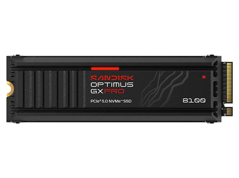 Dysk SSD SANDISK Optimus GX PRO 8100 2TB NVMe M.2 2280 PCIe 5.0 z radiatorem Czarny